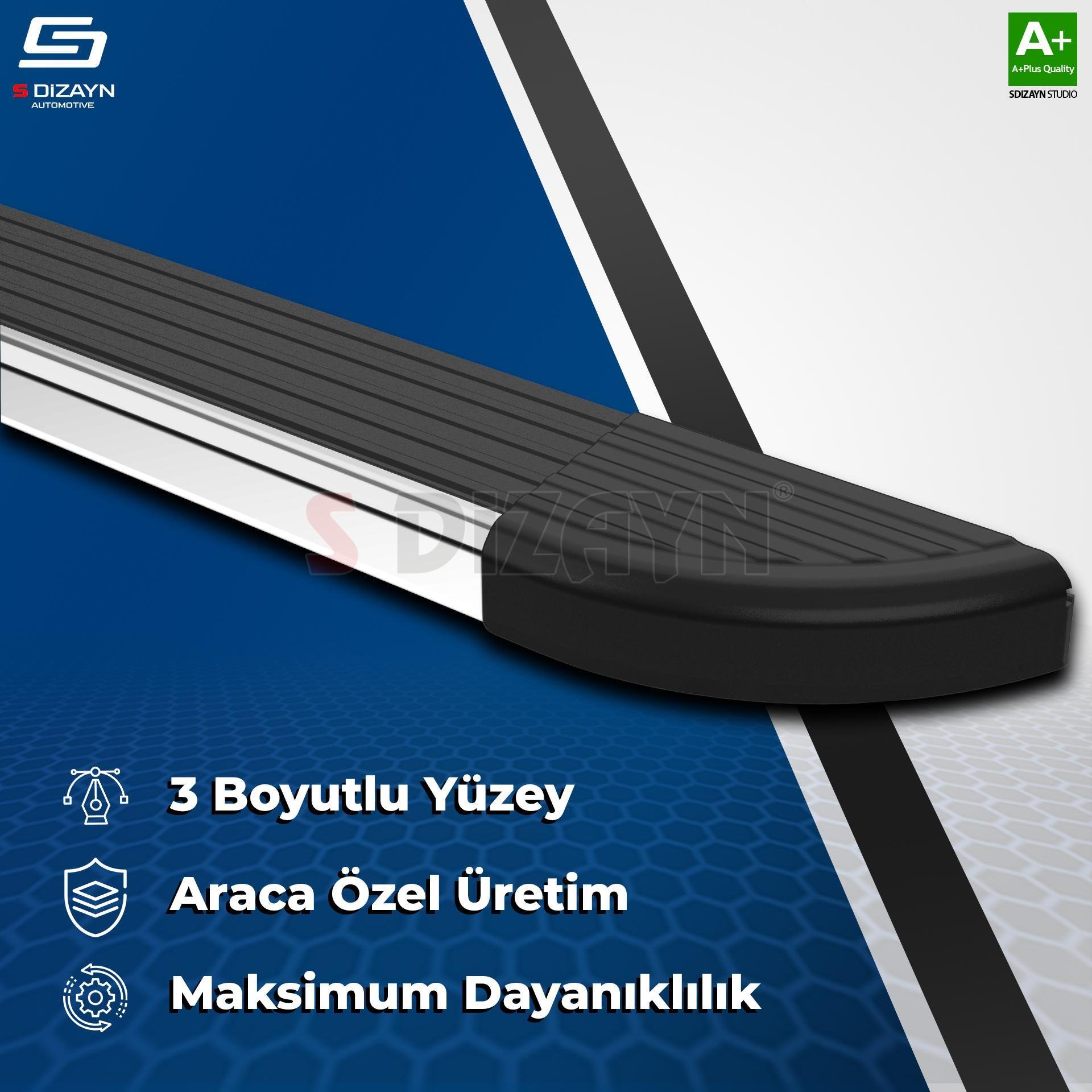 S-Dizayn Land Rover Freelander 2 Skyline Krom Yan Basamak 173 Cm 2006-2014 A+ Kalite