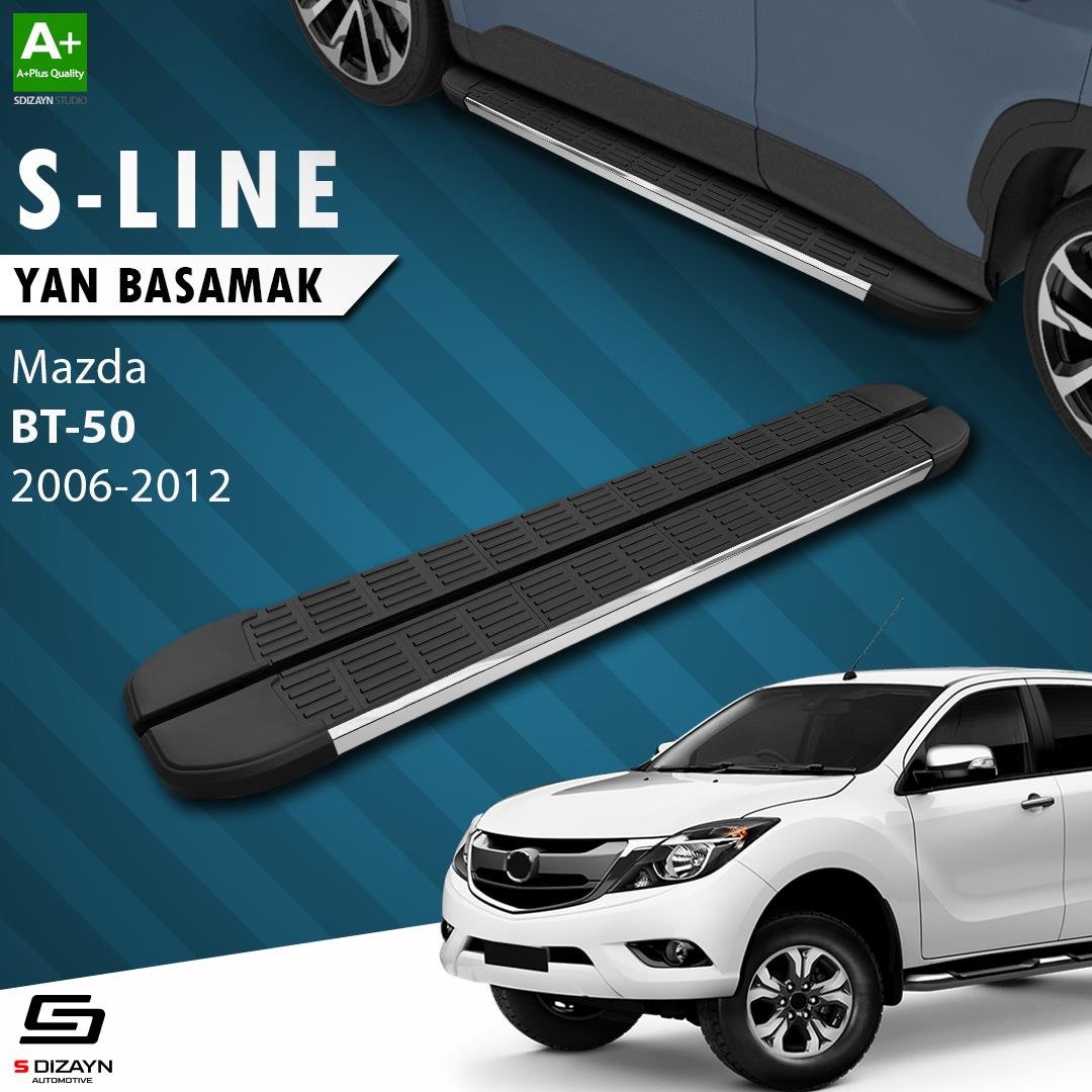 S-Dizayn Mazda BT-50 Pick-Up S-Line Krom Yan Basamak 193 Cm 2006-2012 A+ Kalite