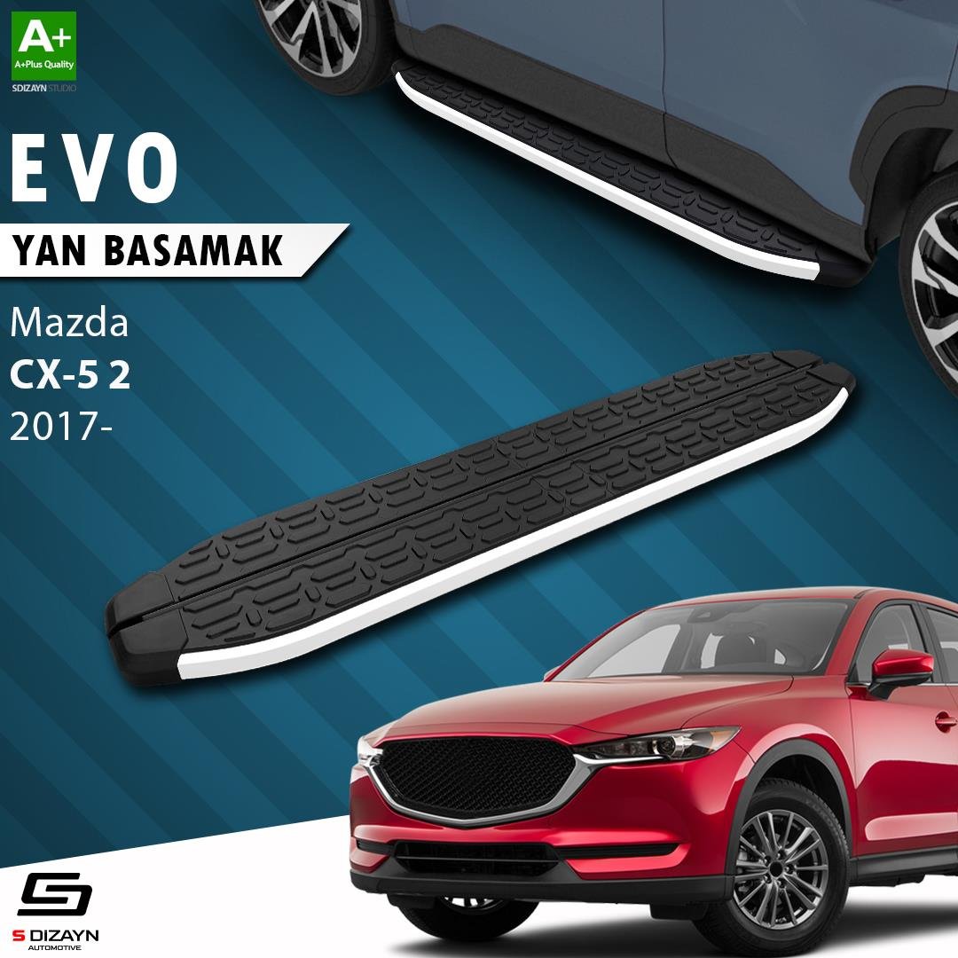 S-Dizayn Mazda CX-5 2 Evo Aluminyum Yan Basamak 183 Cm 2017 Üzeri A+ Kalite