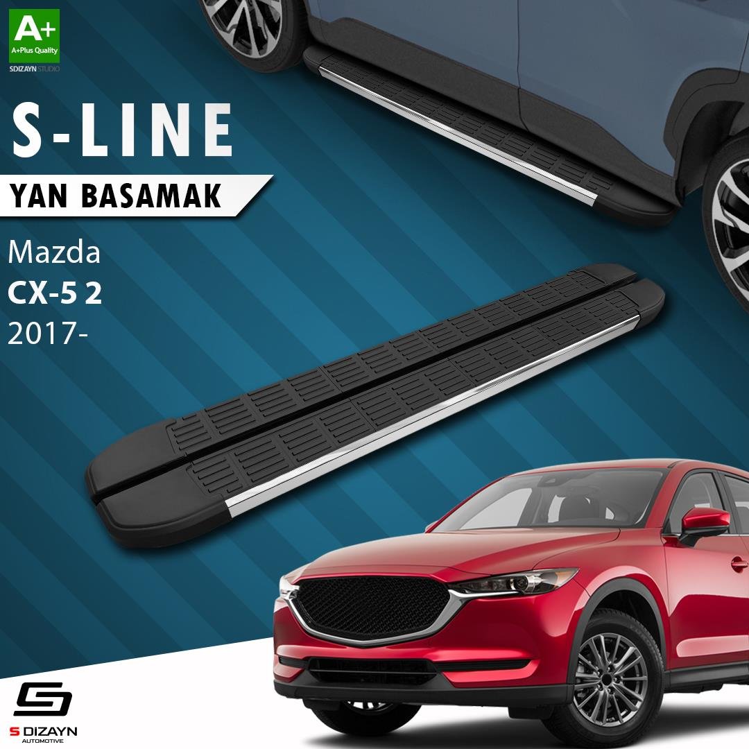S-Dizayn Mazda CX-5 2 S-Line Krom Yan Basamak 183 Cm 2017 Üzeri A+ Kalite