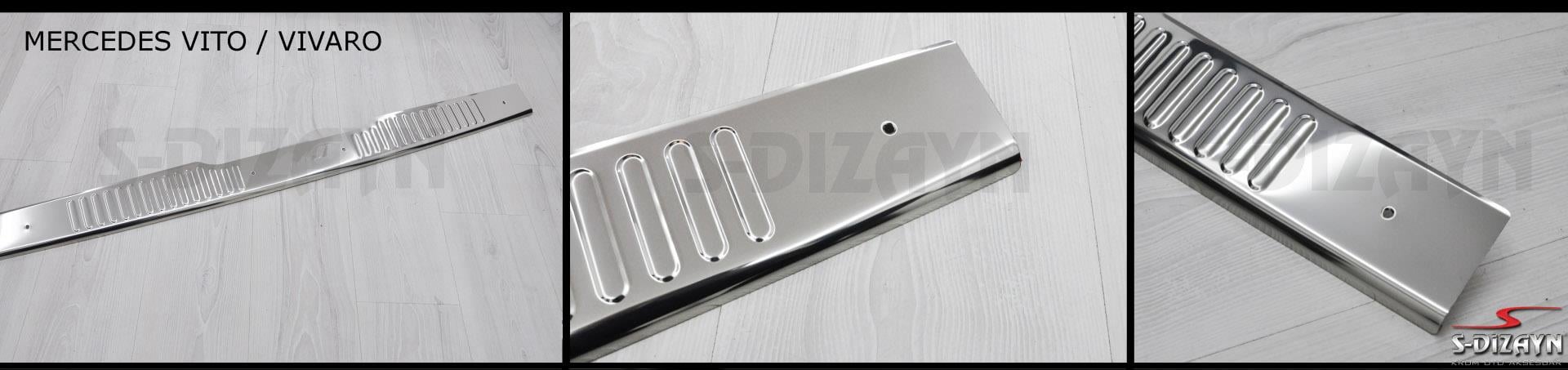 S-Dizayn Mercedes Viano W639 Krom Arka Tampon Eşiği 2004-2014