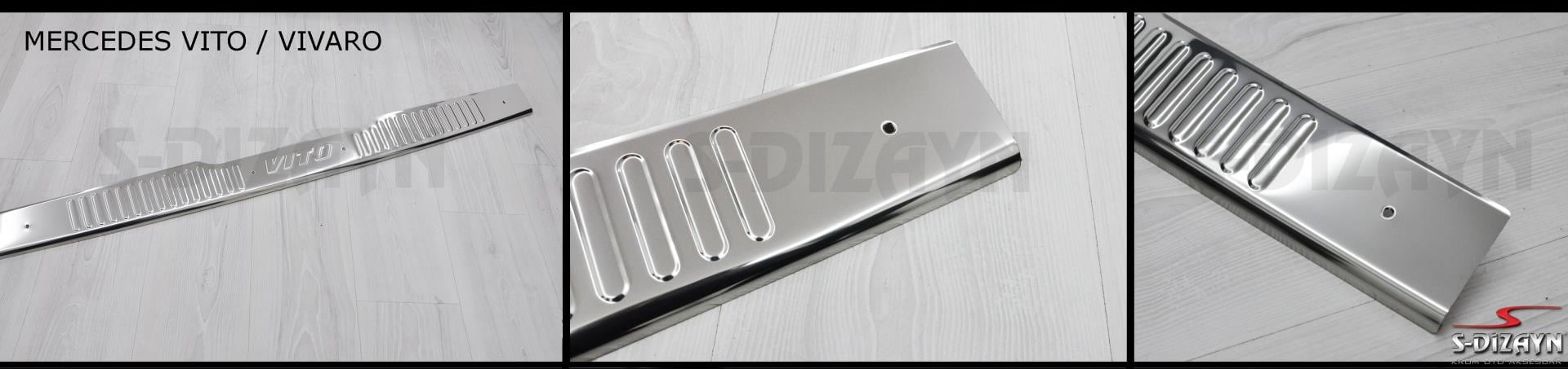 S-Dizayn Mercedes Vito Krom Arka Tampon Eşiği 2004-2014
