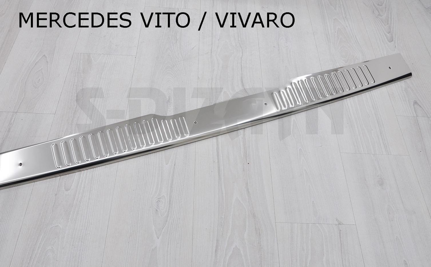 S-Dizayn Mercedes Vito Krom Arka Tampon Eşiği 2010-2014