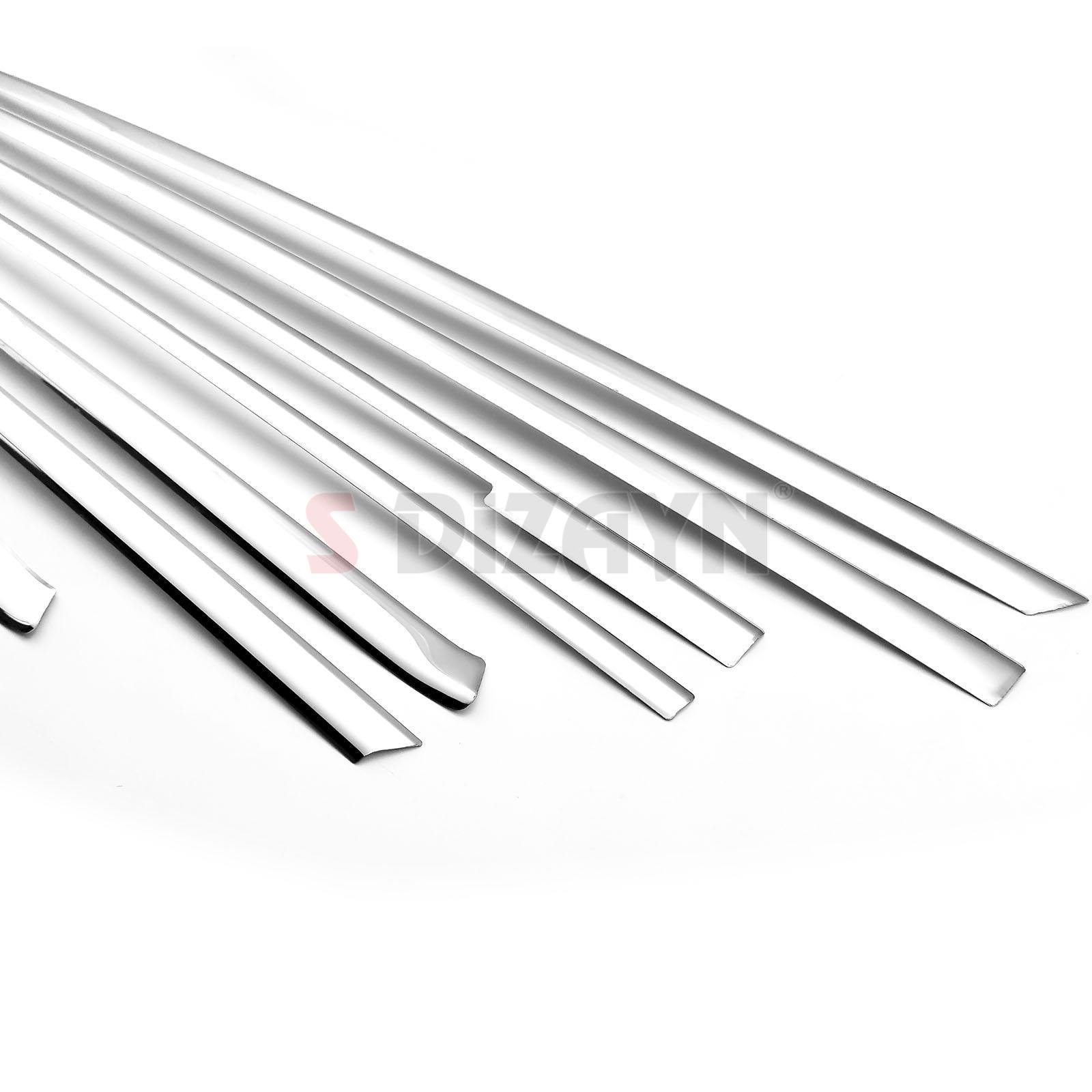 S-Dizayn Mercedes Vito W447 Krom Cam Alt Çıtaları 8 Prç. (Tek Sürgülü Kapı-L1 Kısa Şasi) 2014-2020