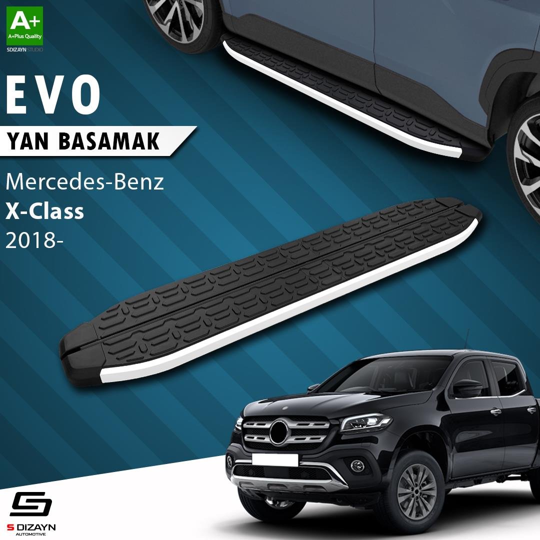 S-Dizayn Mercedes X-Class Evo Aluminyum Yan Basamak 203 Cm 2018-2020 A+ Kalite