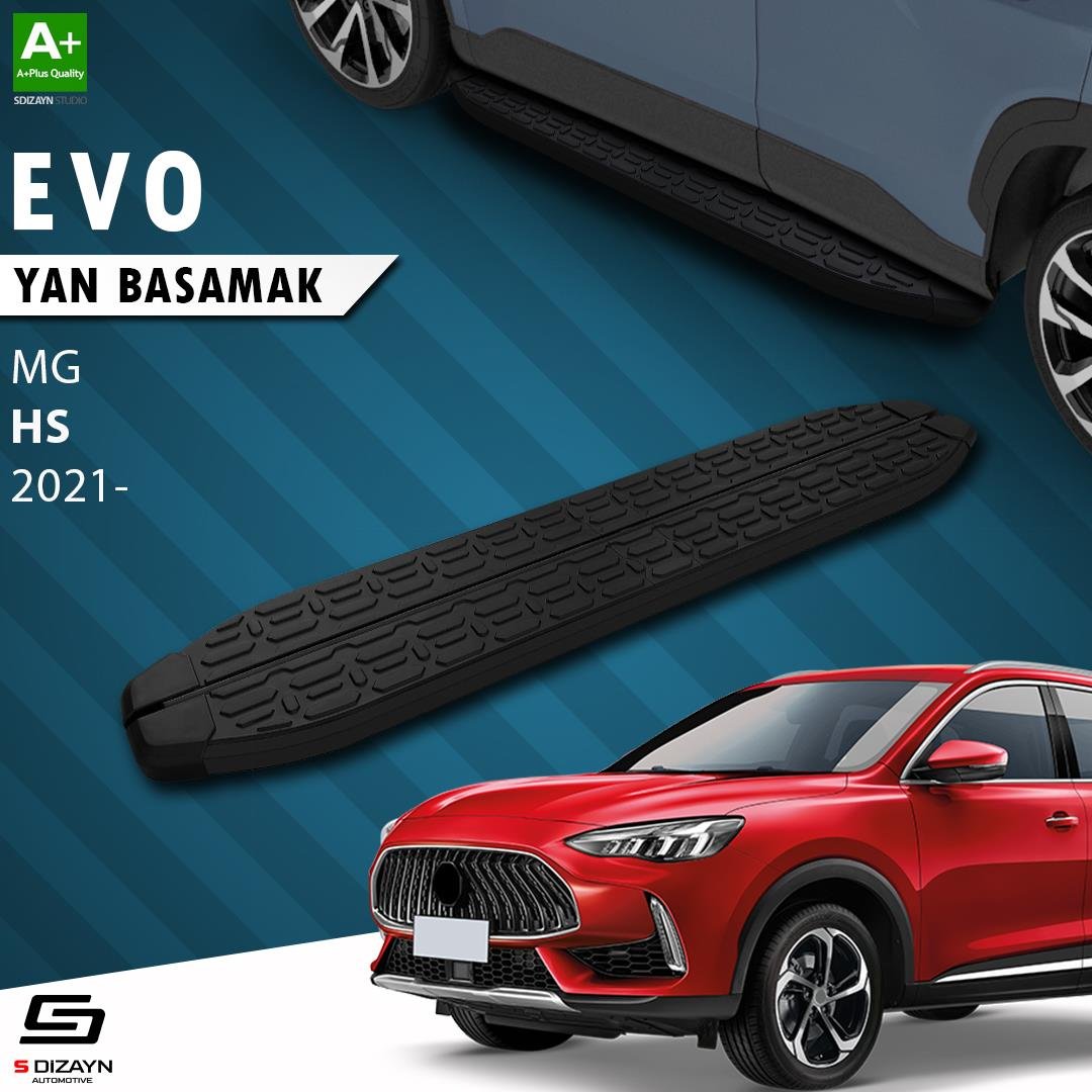 S-Dizayn MG HS Evo Siyah Yan Basamak 183 Cm 2021-2024 A+ Kalite
