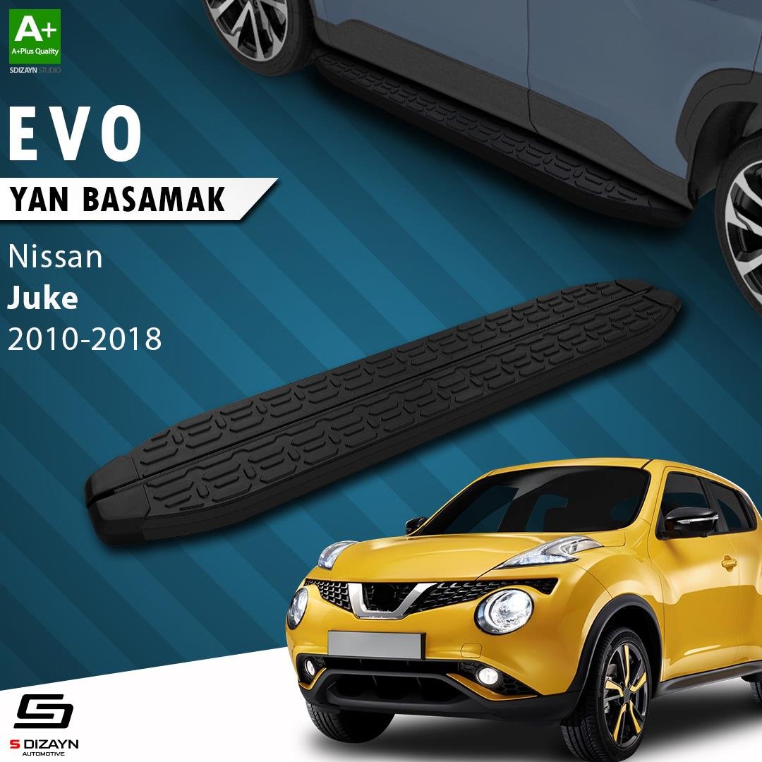 S-Dizayn Nissan Juke Evo Siyah Yan Basamak 173 Cm 2010-2018 A+ Kalite