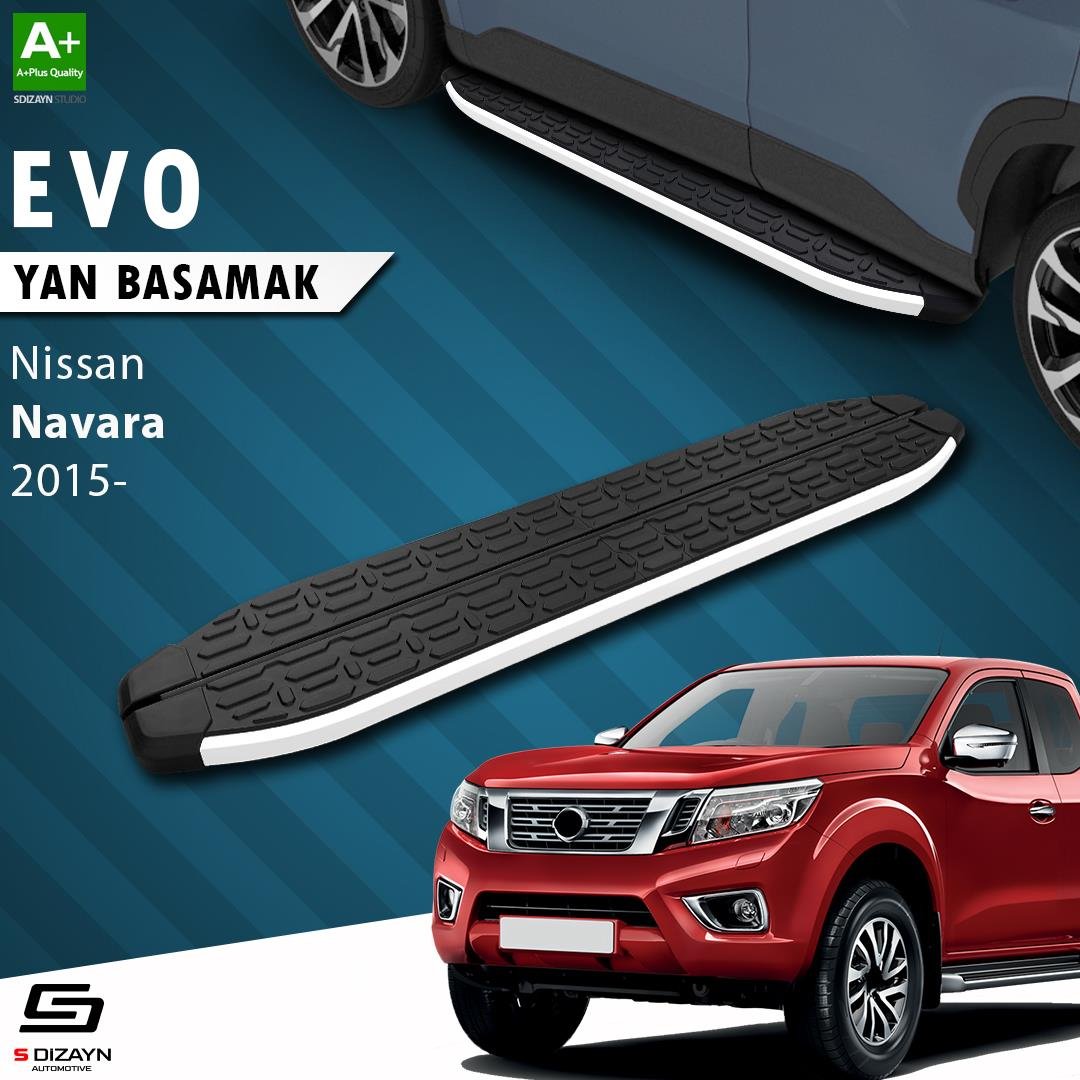 S-Dizayn Nissan Navara 3 Evo Aluminyum Yan Basamak 203 Cm 2015 Üzeri A+ Kalite
