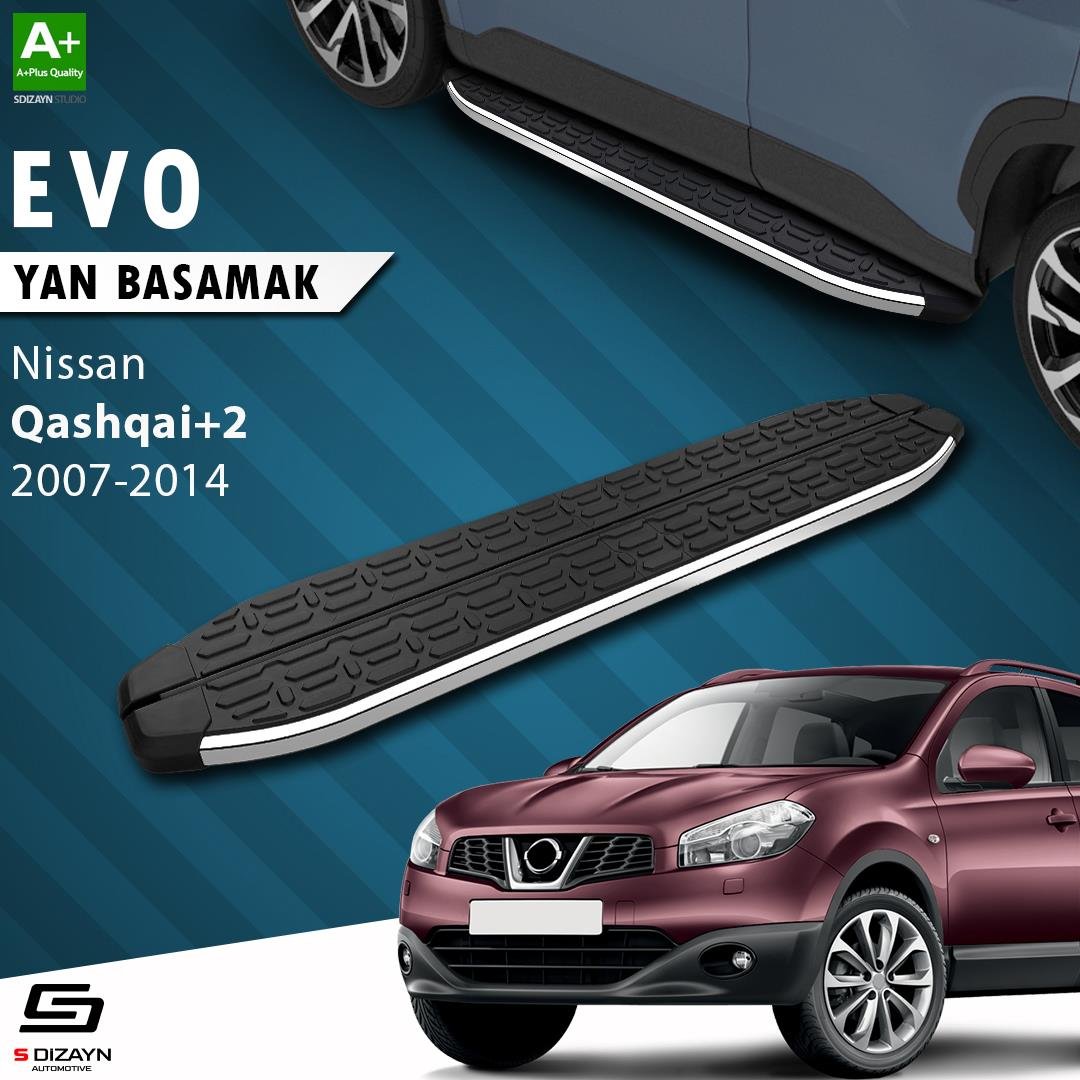 S-Dizayn Nissan Qashqai +2 Evo Krom Yan Basamak 183 Cm 2007-2014 A+ Kalite