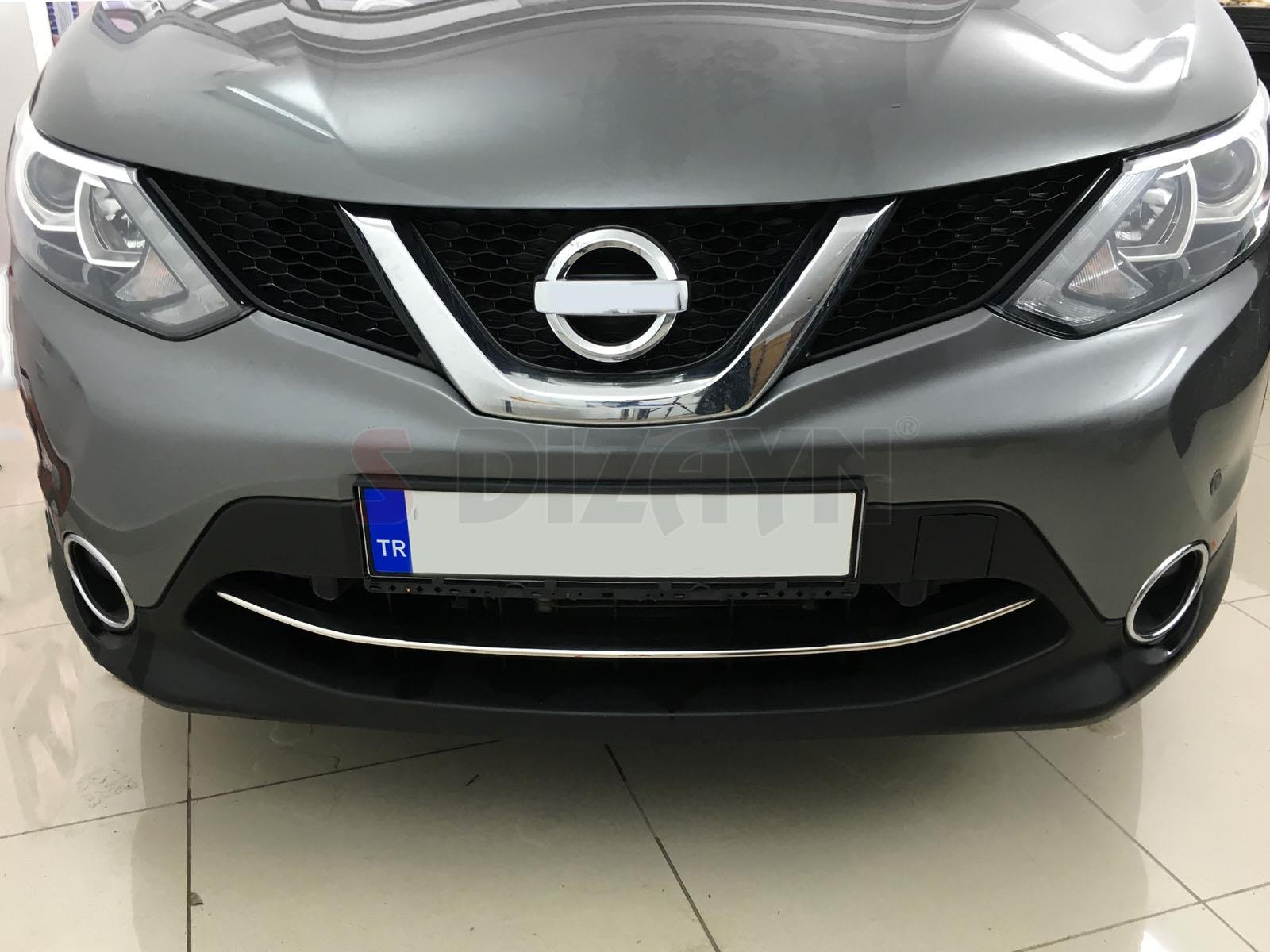 S-Dizayn Nissan Qashqai Krom Ön Tampon Çıtası 2014-2017