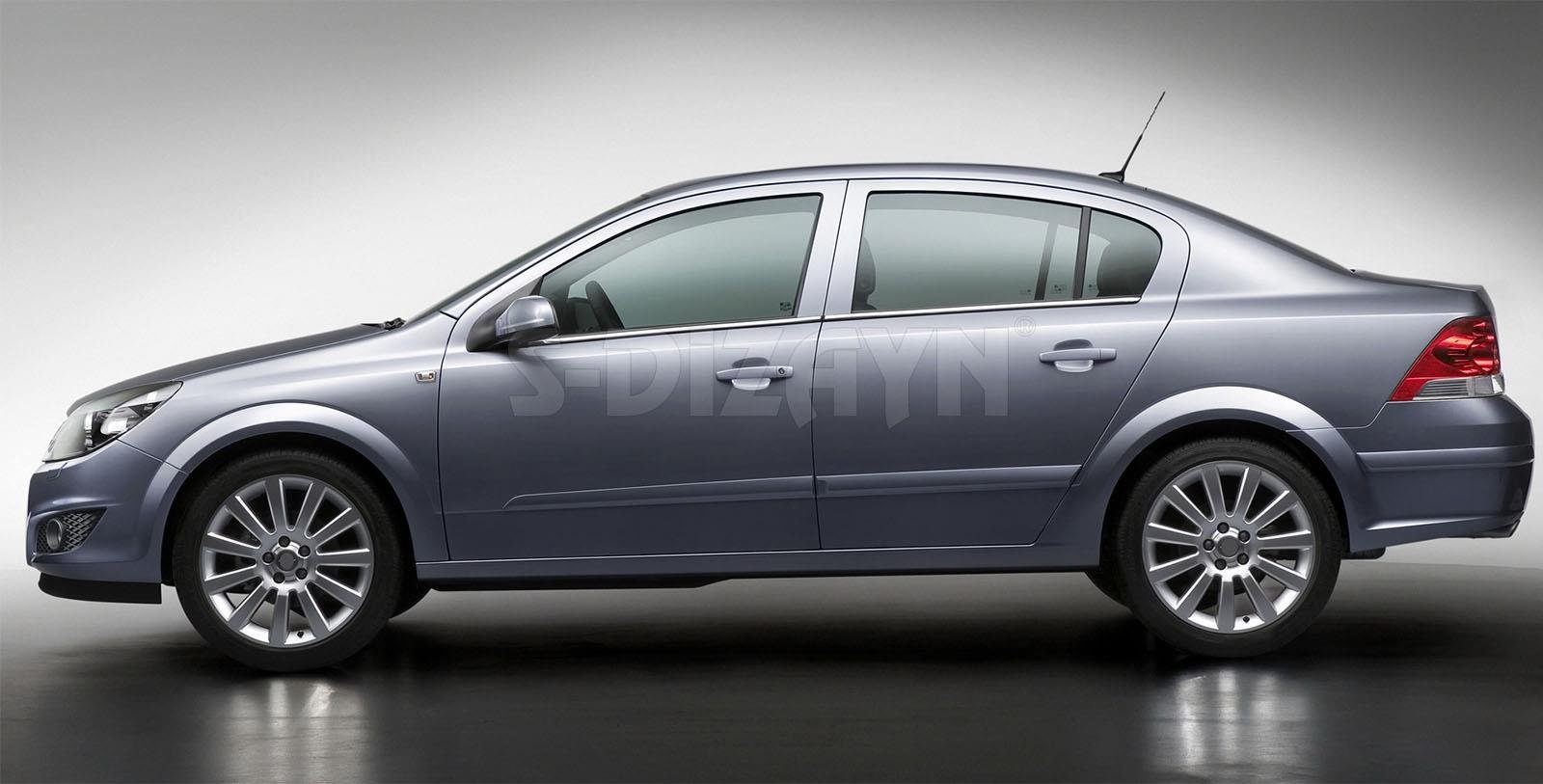 S-Dizayn Opel Astra H SD Krom Cam Çıtası 4 Prç 2008-2013