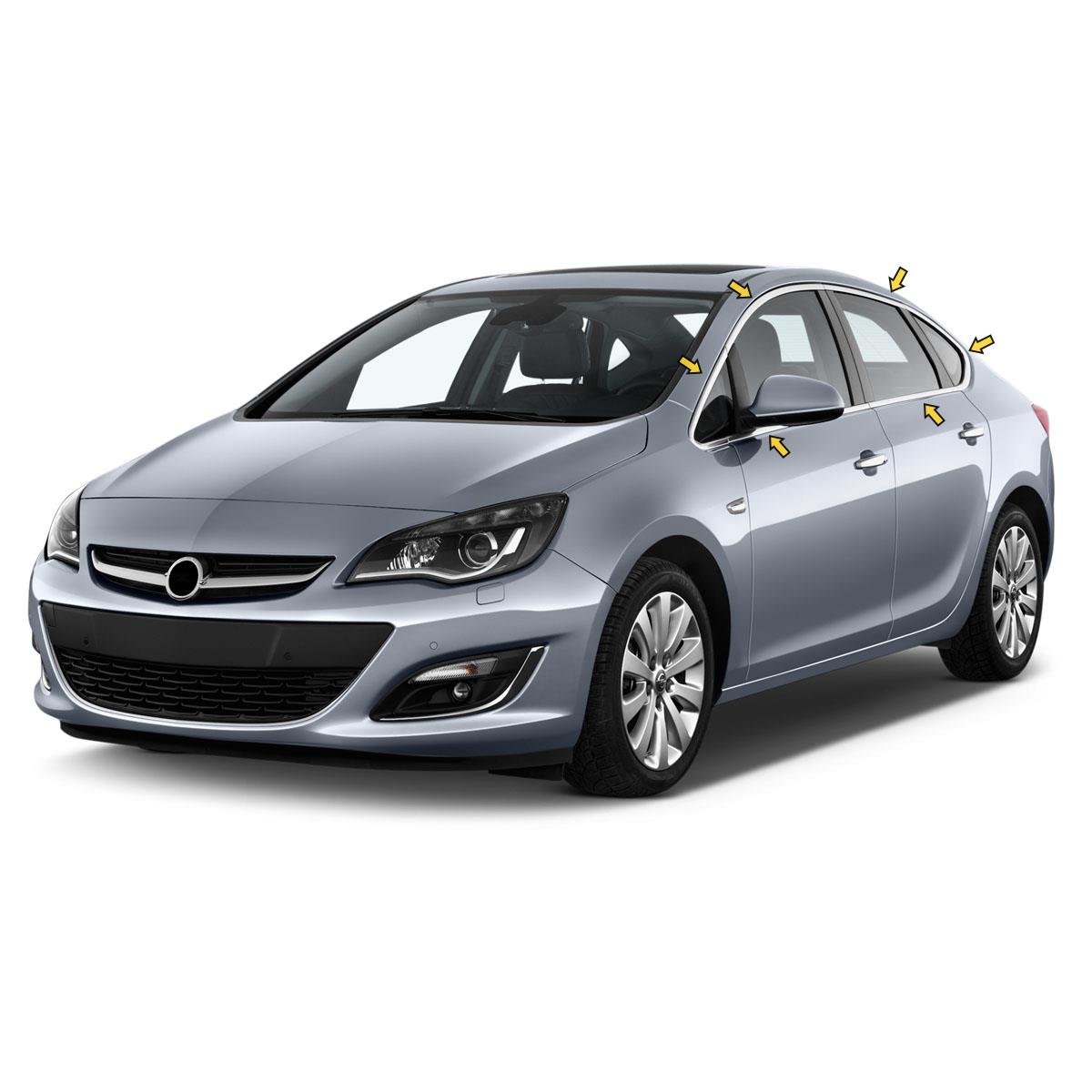 S-Dizayn Opel Astra J SD Krom Cam Çerçeve Seti 12 Prç 2012-2020 (Bütün-Formlu) A+ Kalite