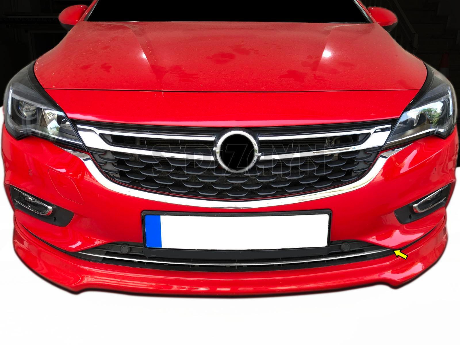 S-Dizayn Opel Astra K HB Krom Ön Tampon Alt Çıtası 1 Prç 2015-2022 Sensörlü