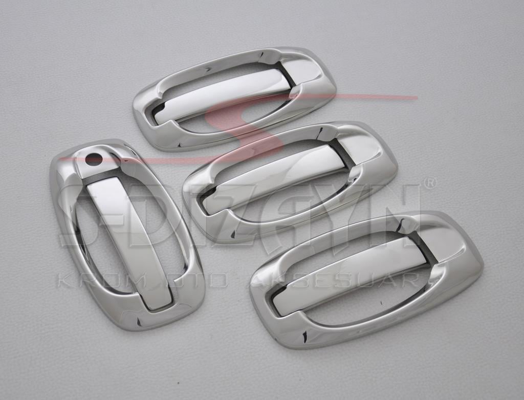 S-Dizayn Opel Combo D Krom Kapı Kolu 4 Kapı 8 Prç 2011-2018 (Çerçeveli-Set)