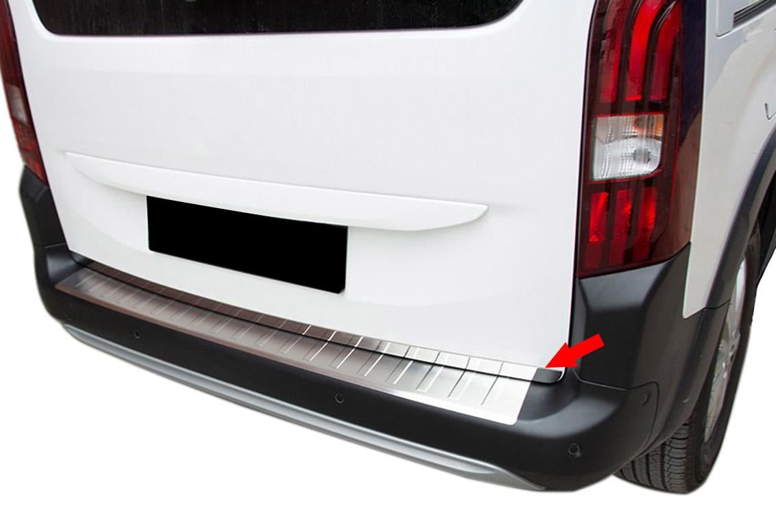 S-Dizayn Opel Combo E Krom Arka Tampon Eşiği 2019-2023
