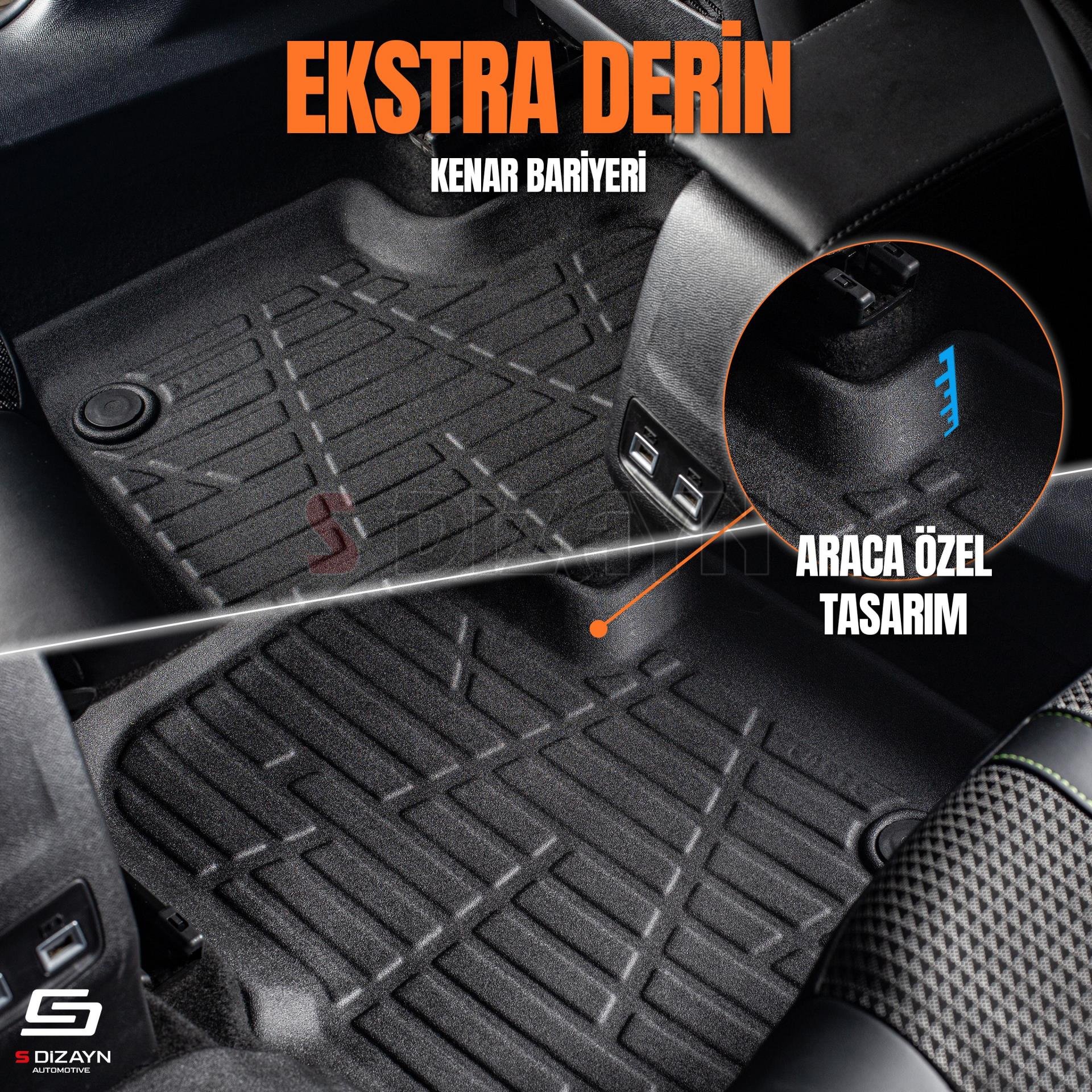 S-Dizayn Opel Corsa E 3D Pro Havuzlu Paspas 2014-2019 A+ Kalite