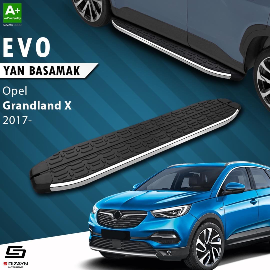 S-Dizayn Opel Grandland X Evo Krom Yan Basamak 183 Cm 2017-2024 A+ Kalite