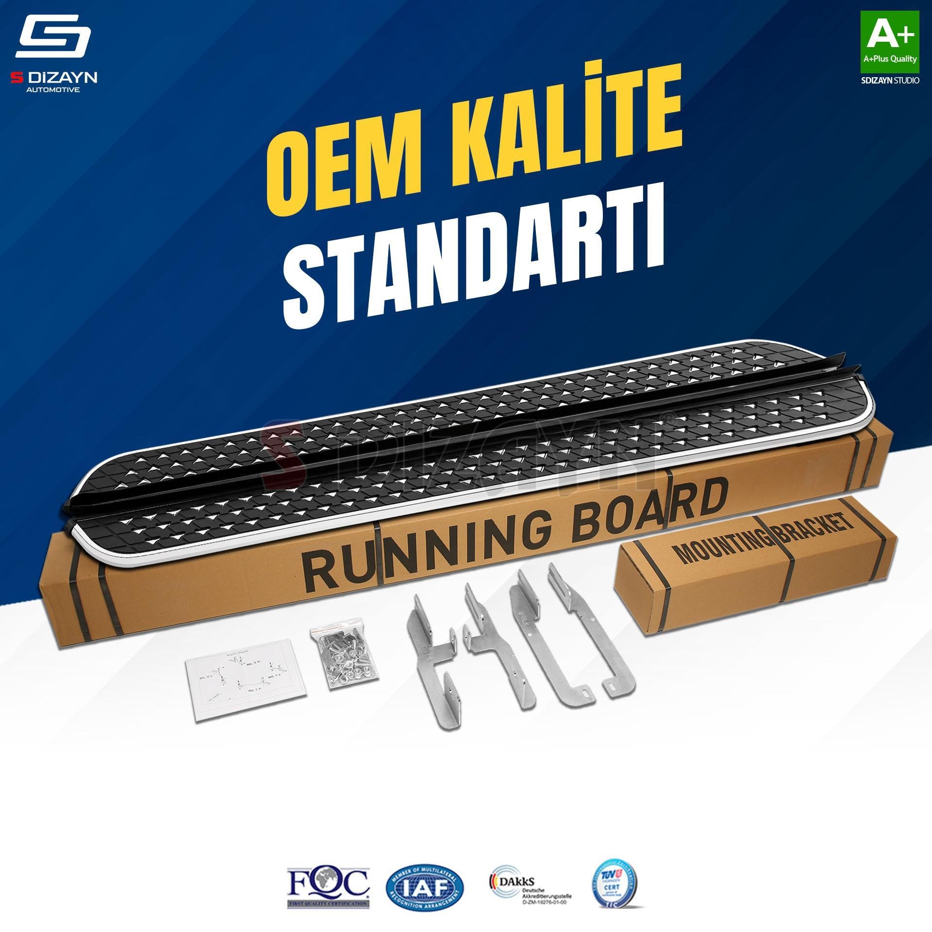 S-Dizayn Opel Vivaro A Kısa Şase Diamond Krom Yan Basamak 223 Cm 2001-2014 A+ Kalite