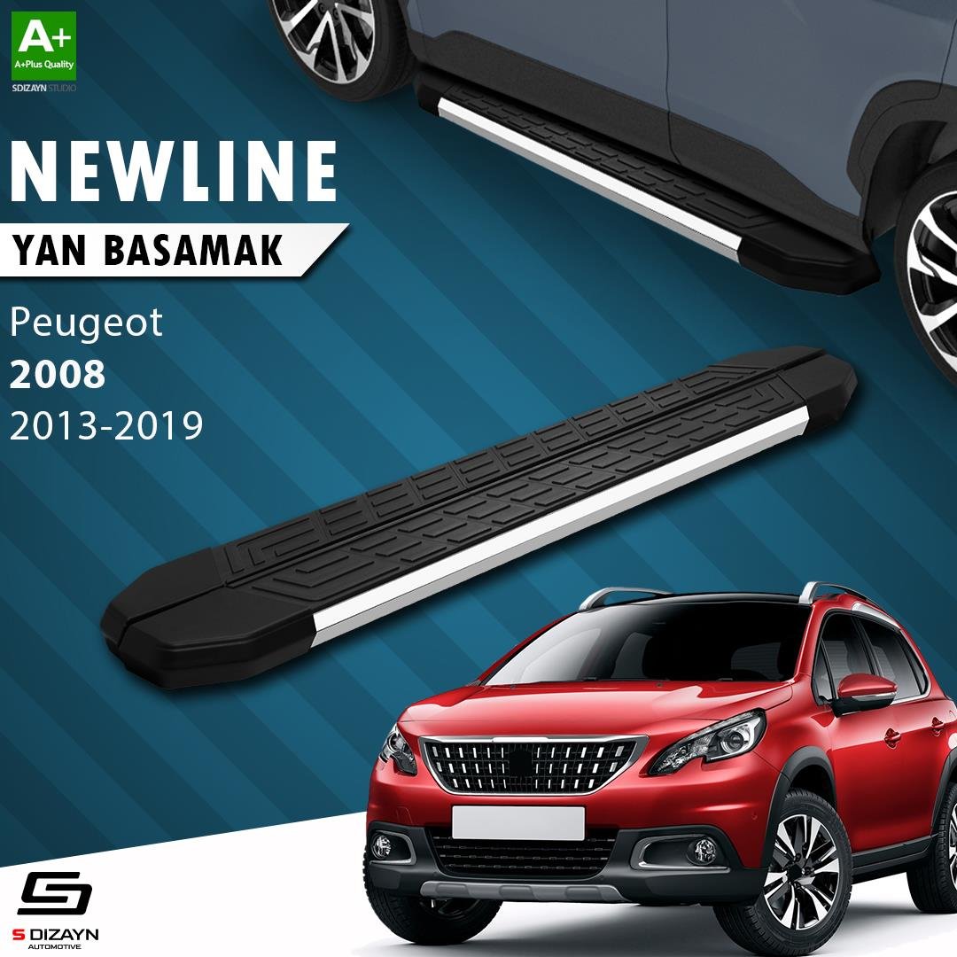 S-Dizayn Peugeot 2008 NewLine Krom Yan Basamak 173 Cm 2013-2019 A+ Kalite