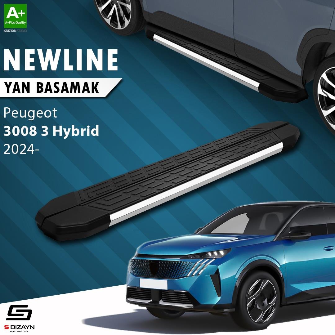 S-Dizayn Peugeot 3008 3 Hybrid NewLine Krom Yan Basamak 183 Cm 2024 Üzeri A+ Kalite