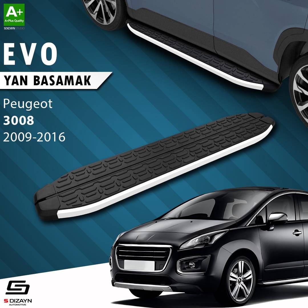 S-Dizayn Peugeot 3008 Evo Aluminyum Yan Basamak 183 Cm 2009-2016 A+ Kalite