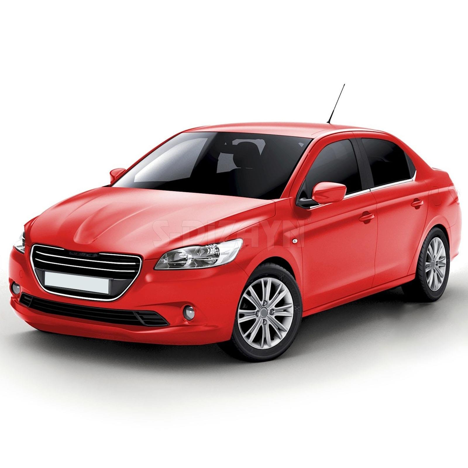 S-Dizayn Peugeot 301 Krom Cam Çıtası 6 Prç. 2012-2017