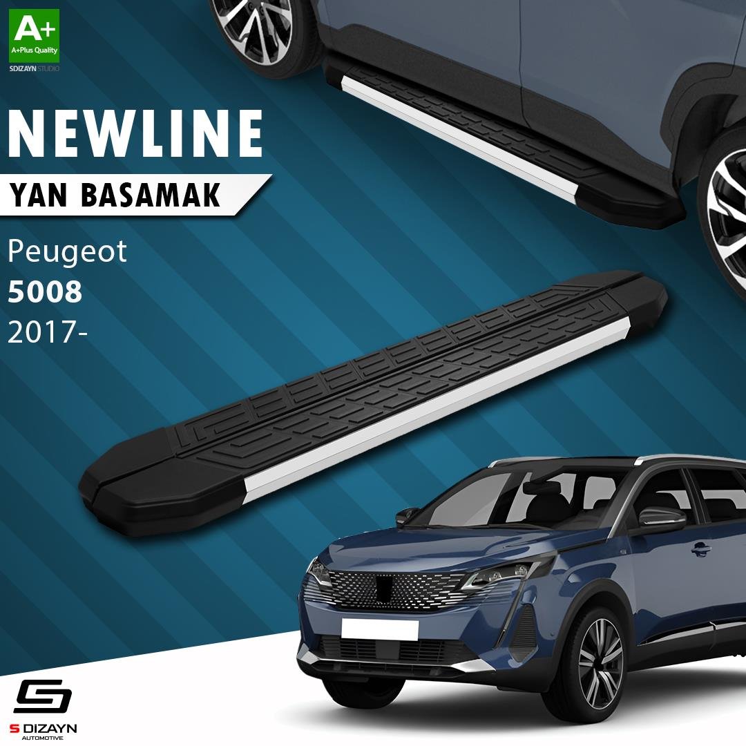 S-Dizayn Peugeot 5008 2 NewLine Aluminyum Yan Basamak 203 Cm 2017-2023 A+ Kalite
