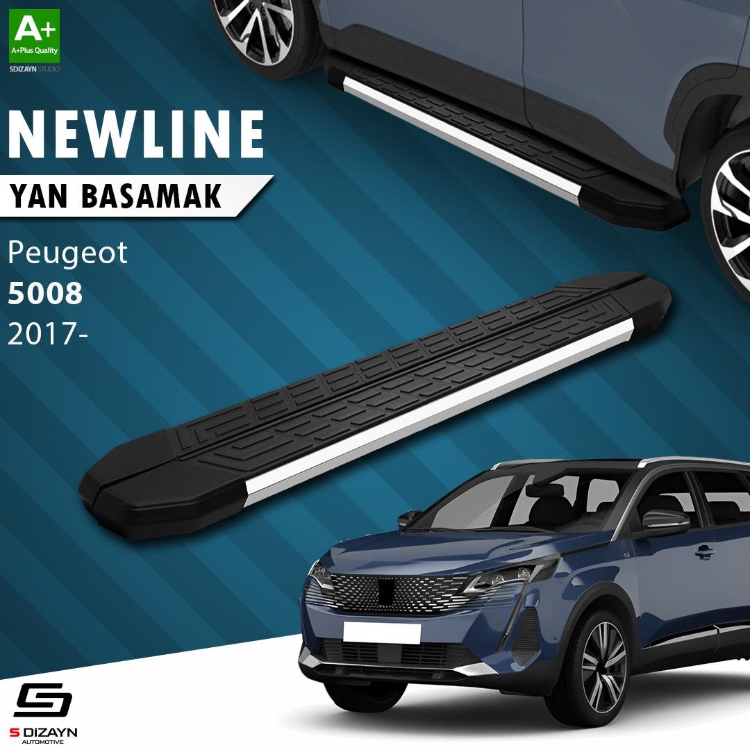 S-Dizayn Peugeot 5008 2 NewLine Krom Yan Basamak 203 Cm 2017-2023 A+ Kalite