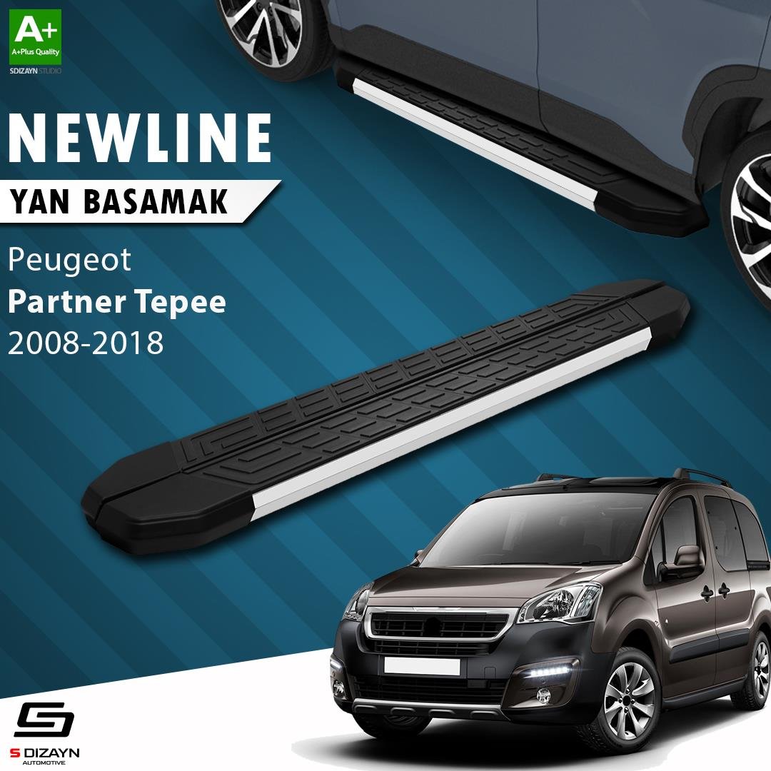 S-Dizayn Peugeot Partner 2 Tepee NewLine Aluminyum Yan Basamak 193 Cm 2008-2018 A+ Kalite