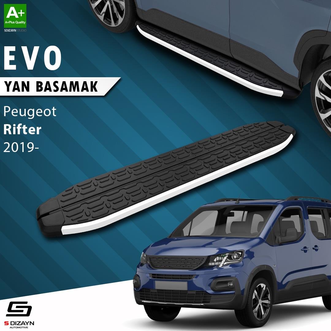 S-Dizayn Peugeot Rifter Evo Aluminyum Yan Basamak 203 Cm 2019 Üzeri A+ Kalite