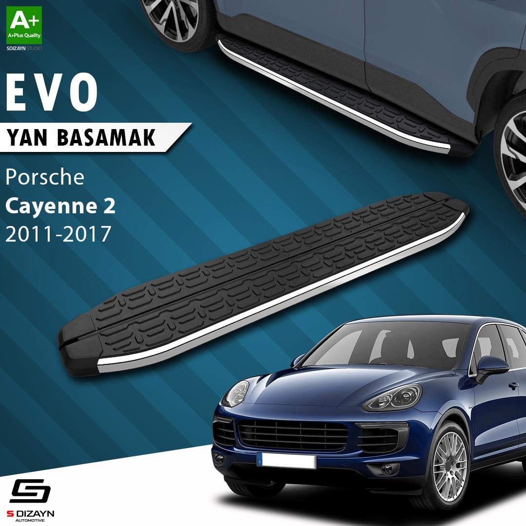 S-Dizayn Porsche Cayenne 2 Evo Krom Yan Basamak 193 Cm 2011-2017 A+ Kalite