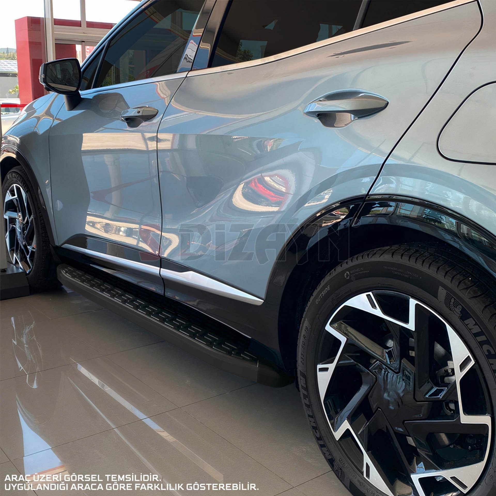 S-Dizayn Porsche Cayenne 2 Evo Siyah Yan Basamak 193 Cm 2011-2017 A+ Kalite