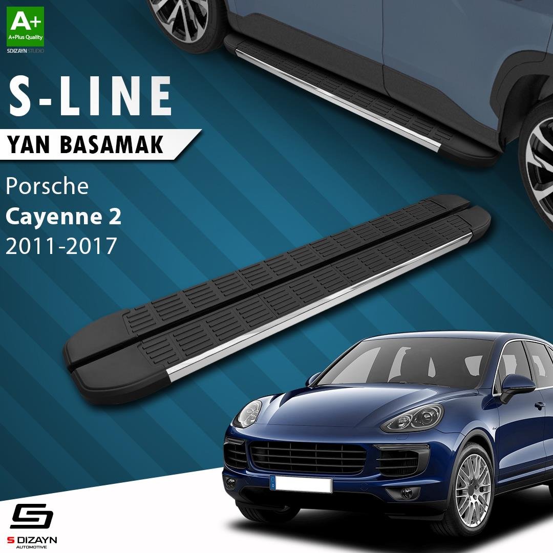 S-Dizayn Porsche Cayenne 2 S-Line Krom Yan Basamak 193 Cm 2011-2017 A+ Kalite