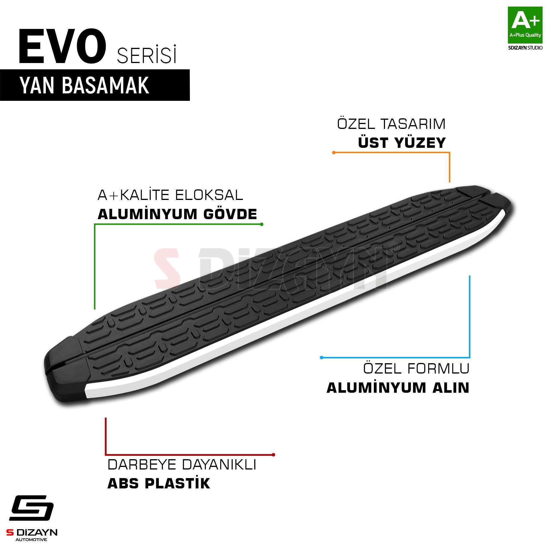 S-Dizayn Renault Austral Evo Aluminyum Yan Basamak 183 Cm 2023 Üzeri A+ Kalite