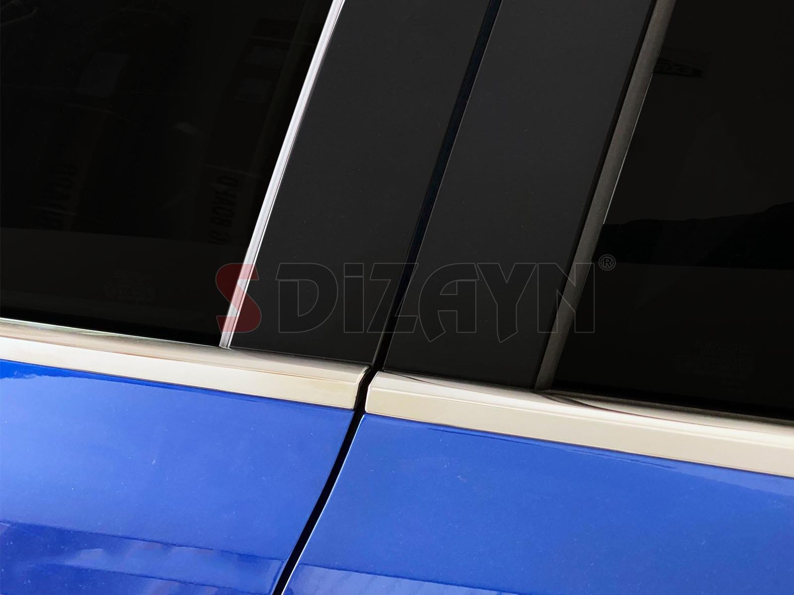 S-Dizayn Renault Clio 5 Krom Cam Çerçevesi 12 Prç. 2019 Üzeri A+ Kalite