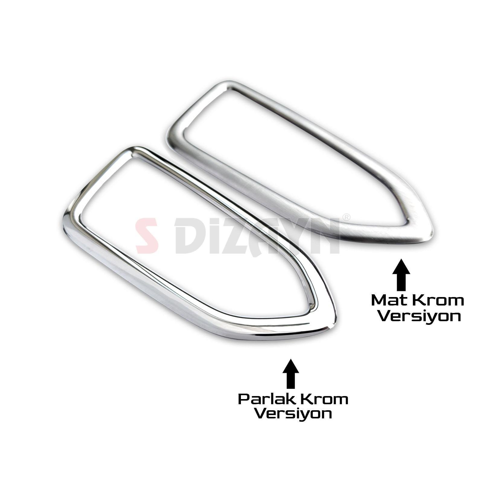 S-Dizayn Renault Clio 5 Krom İç Kapı Kolu Çerçevesi 4 Prç. 2019 Üzeri (Mat Krom)