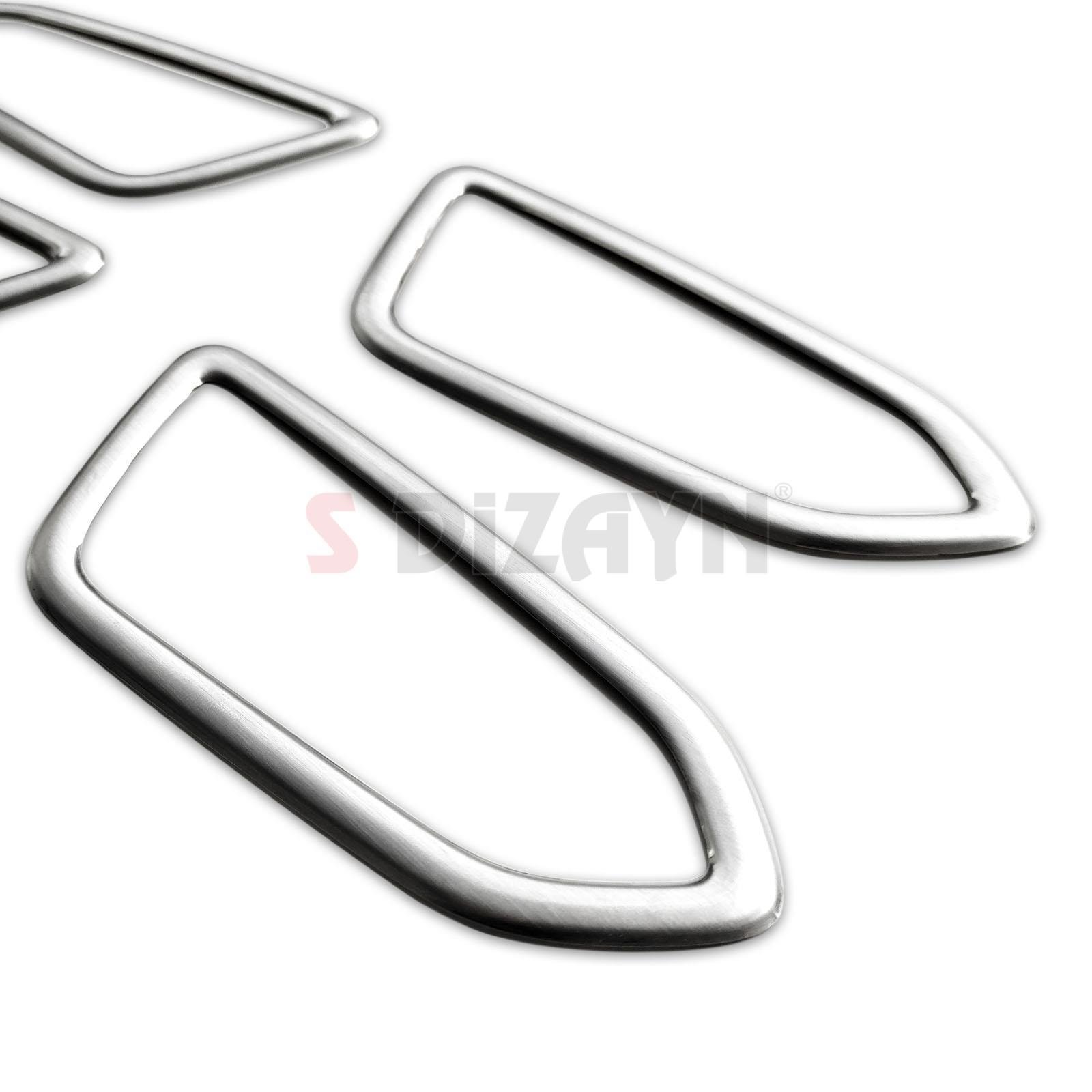 S-Dizayn Renault Clio 5 Krom İç Kapı Kolu Çerçevesi 4 Prç. 2019 Üzeri (Mat Krom)