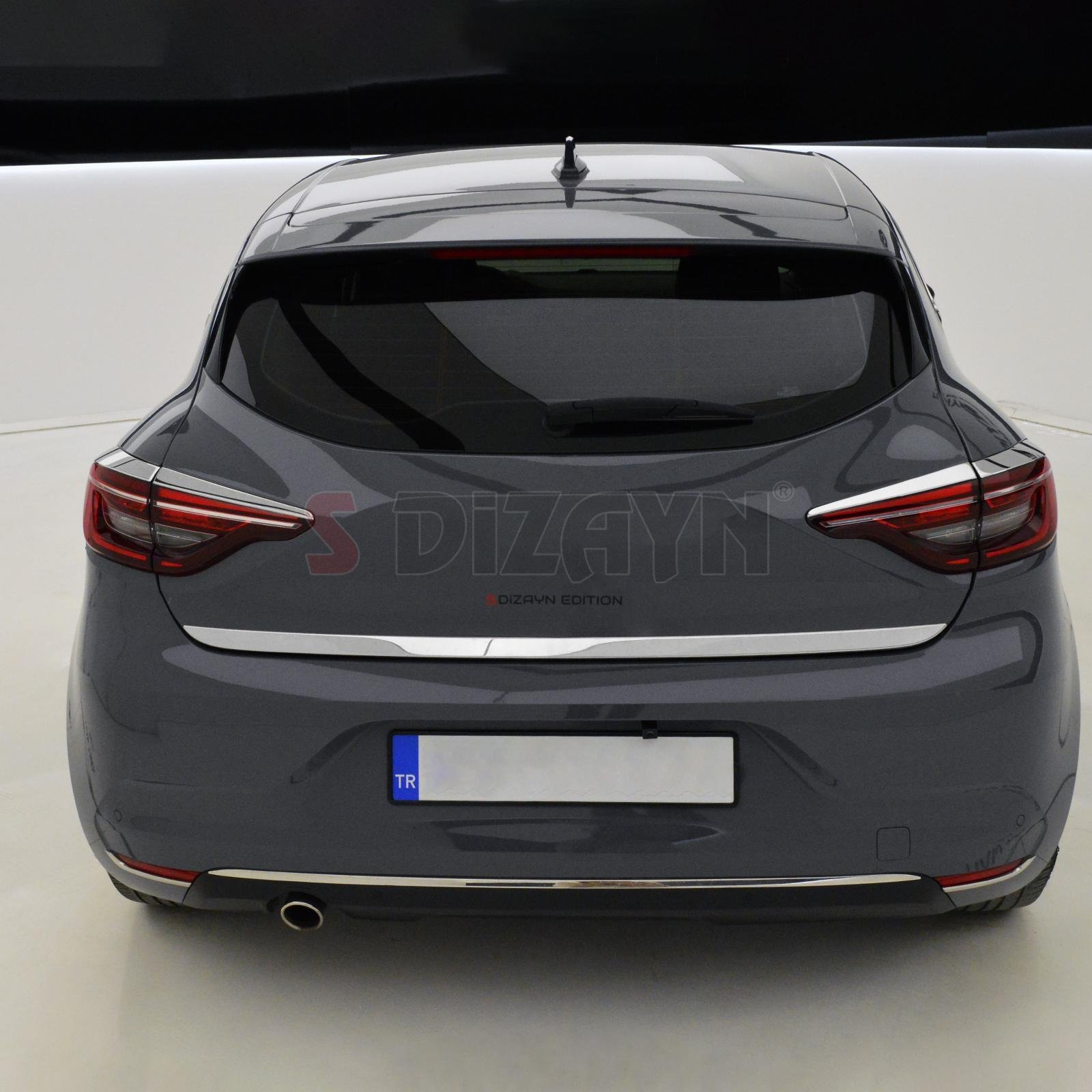S-Dizayn Renault Clio 5 Krom Stop Üst Çıtası 4 Prç. 2019 Üzeri