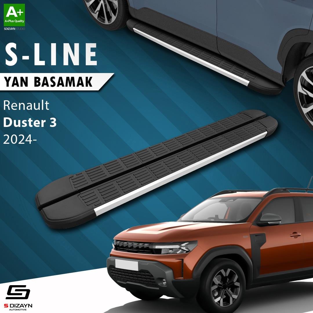 S-Dizayn Renault Duster 3 S-Line Aluminyum Yan Basamak 183 Cm 2024 Üzeri A+ Kalite