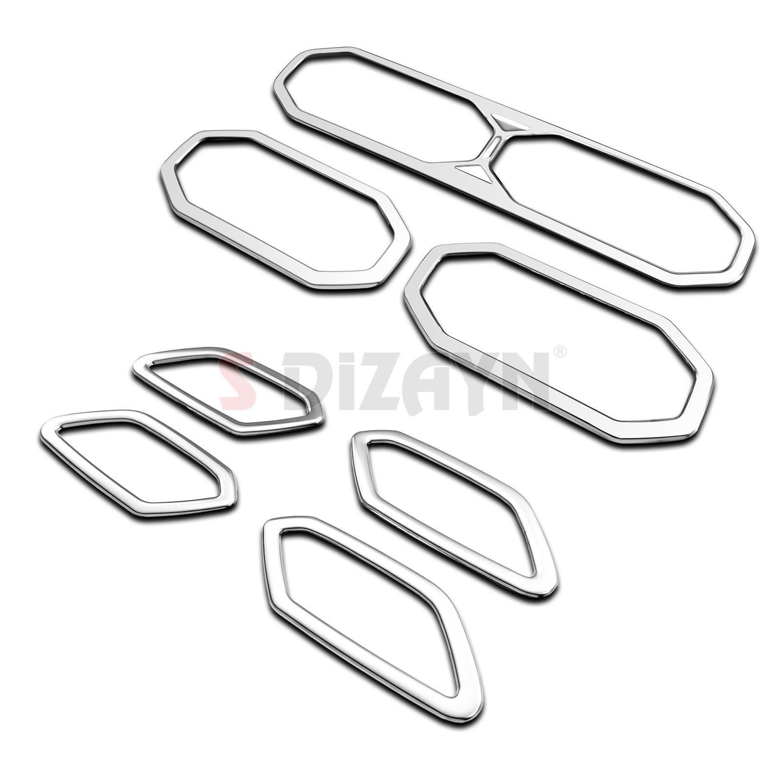 S-Dizayn Renault Duster Krom Havalandırma ve İç Kapı Kolu Çerçevesi 7 Prç. 2024 Üzeri (Parlak Krom) A+ Kalite