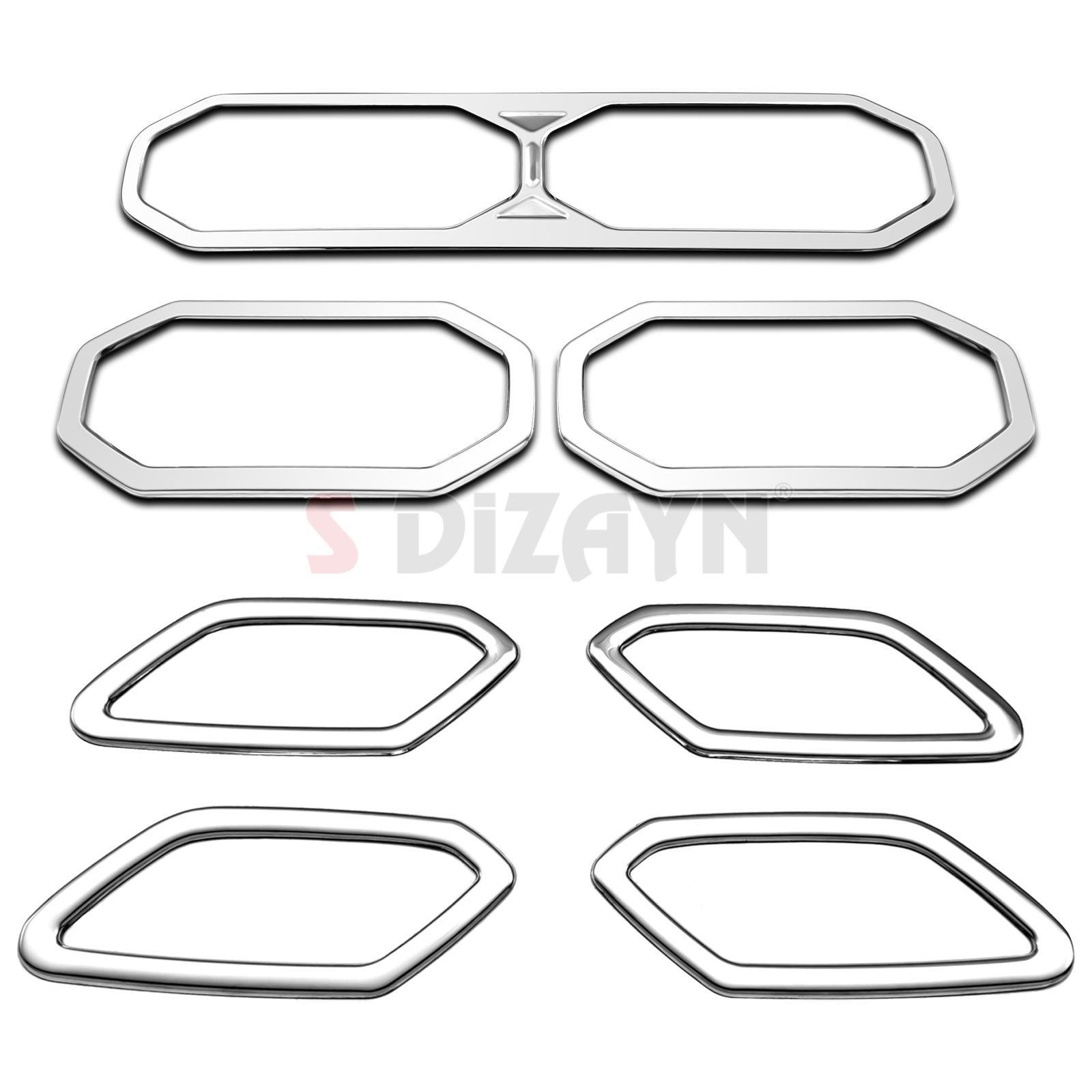 S-Dizayn Renault Duster Krom Havalandırma ve İç Kapı Kolu Çerçevesi 7 Prç. 2024 Üzeri (Parlak Krom) A+ Kalite