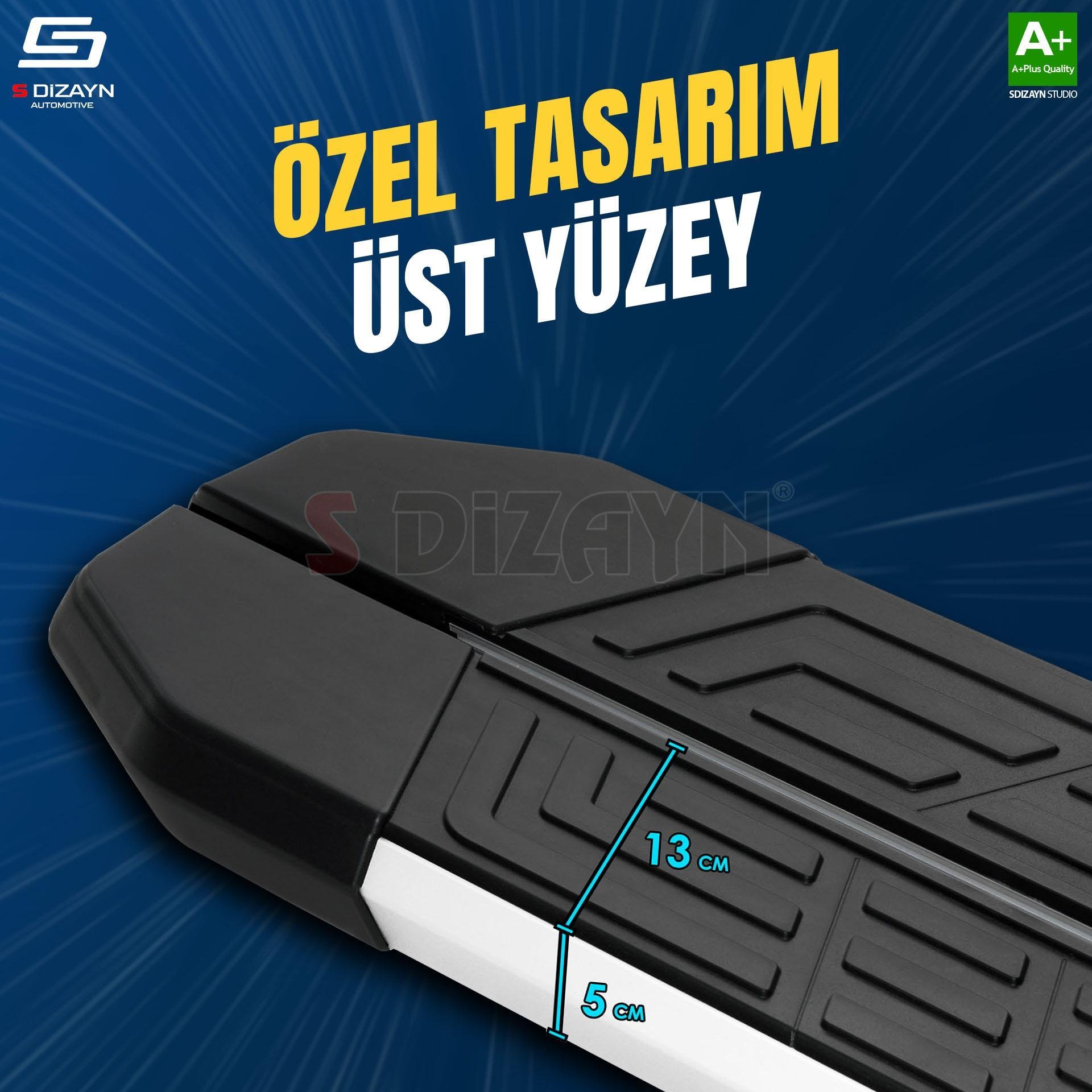 S-Dizayn Renault Express NewLine Aluminyum Yan Basamak 203 Cm 2021 Üzeri A+ Kalite