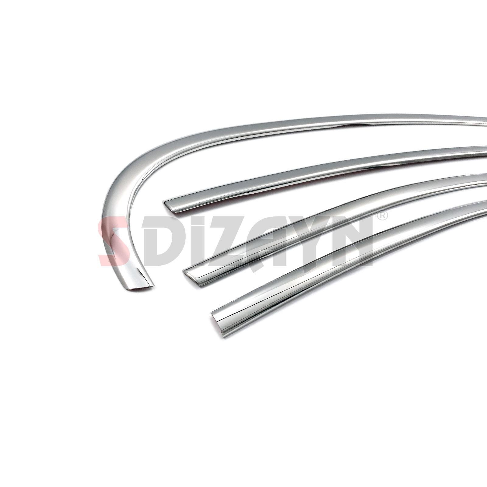 S-Dizayn Renault Fluence Krom Cam Üst Çıtası 4 Prç 2010-2016