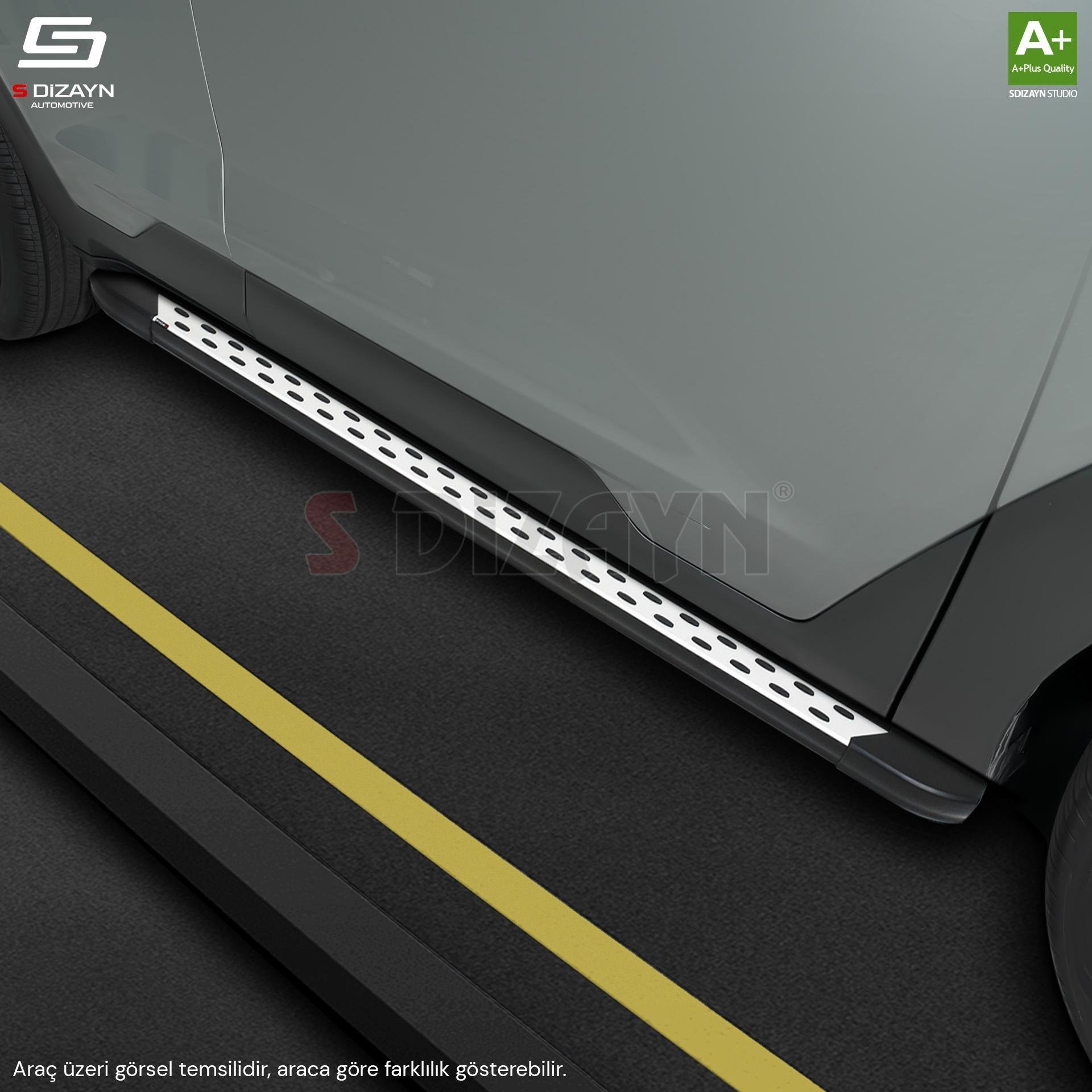 S-Dizayn Renault Kadjar TrimLine Gri Yan Basamak 179 Cm 2015-2022 A+ Kalite