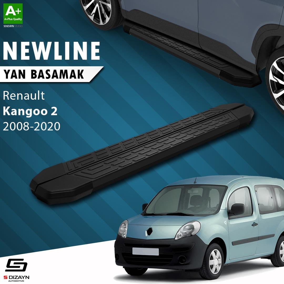 S-Dizayn Renault Kangoo 2 NewLine Siyah Yan Basamak 193 Cm 2008-2020 A+ Kalite