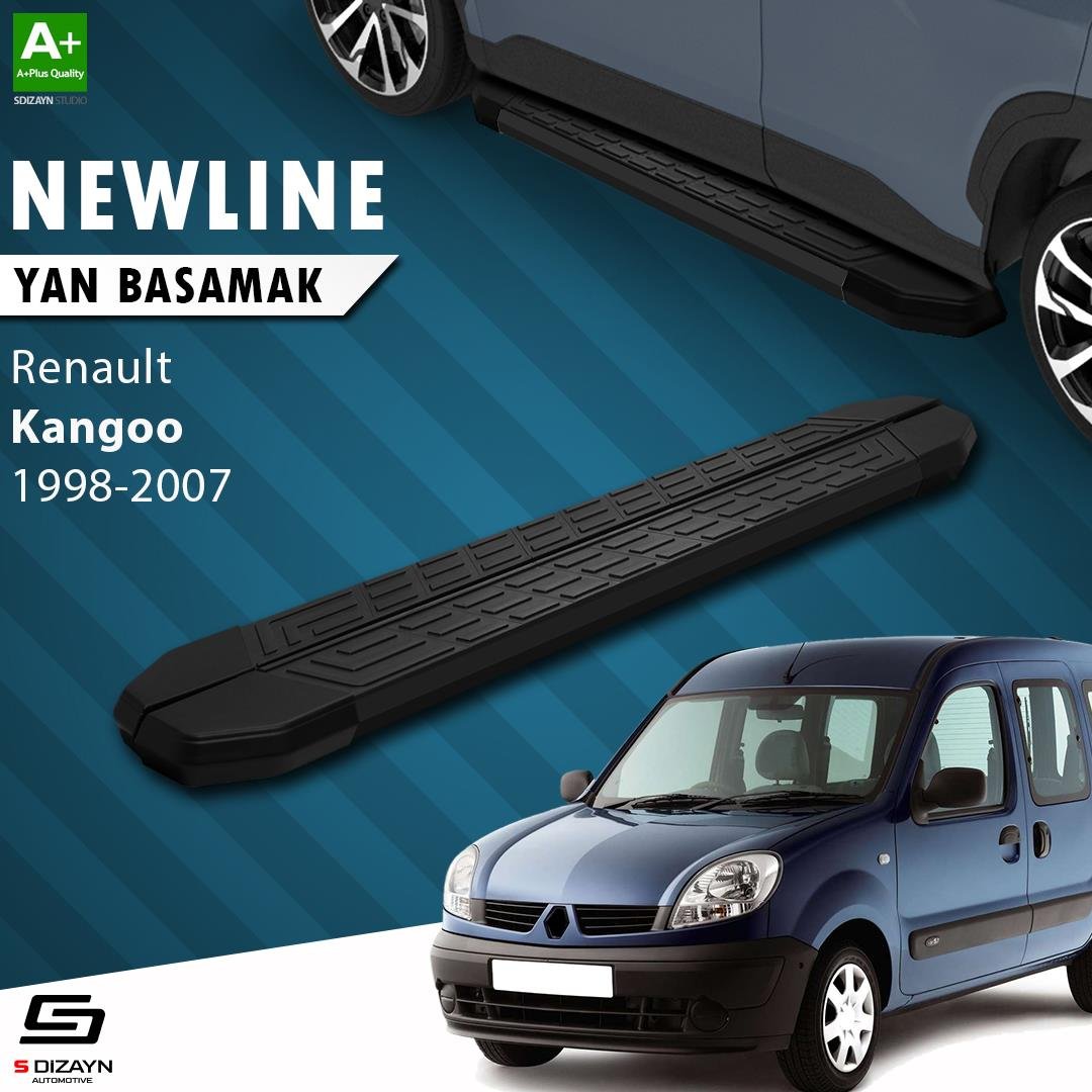 S-Dizayn Renault Kangoo NewLine Siyah Yan Basamak 183 Cm 1998-2007 A+ Kalite