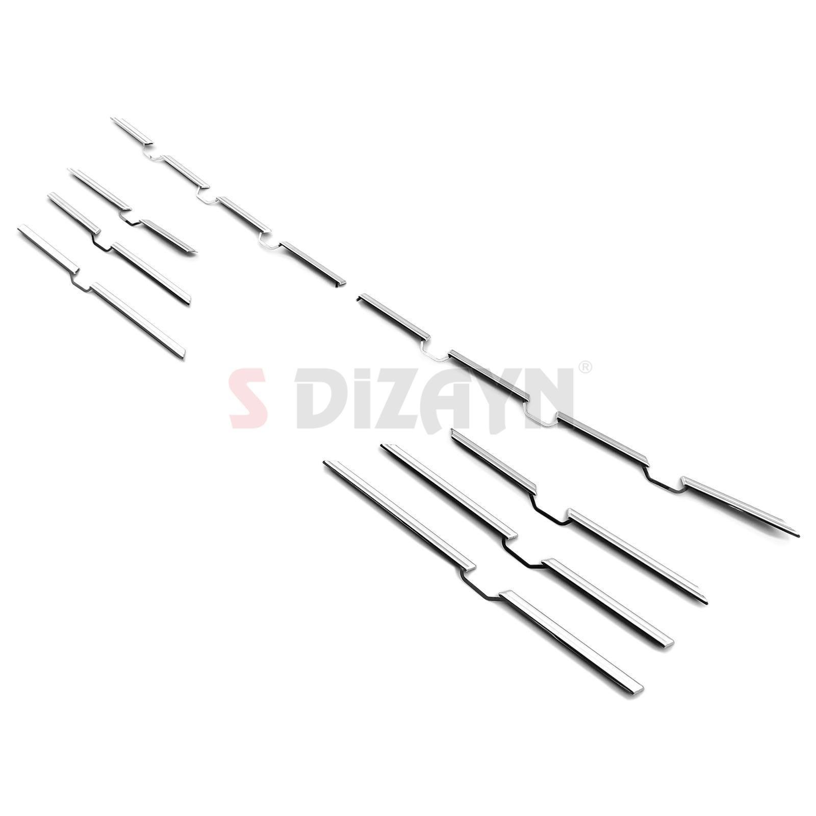 S-Dizayn Renault Megane 4 Krom Ön Tampon Çıtası 8 Prç. 2020 Üzeri