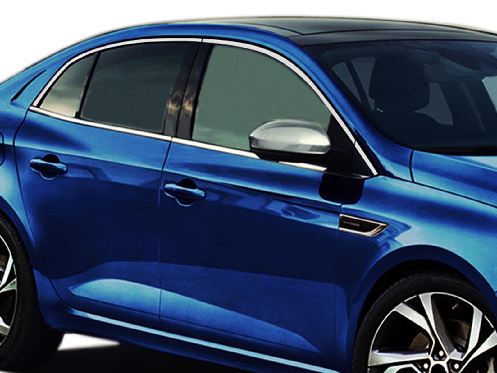 S-Dizayn Renault Megane 4 SD Krom Cam Çerçevesi 12 Prç. 2016 Üzeri A+ Kalite