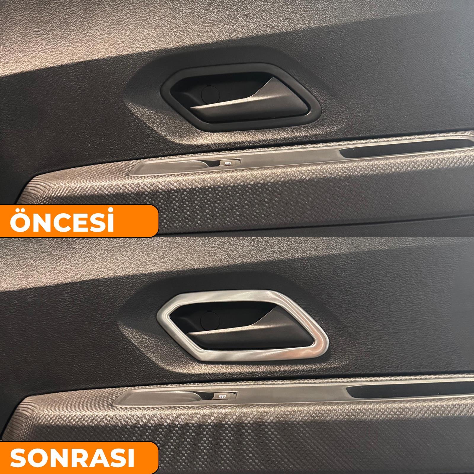 S-Dizayn Renault Taliant Krom İç Kapı Kolu Çerçevesi 4 Prç 2021 Üzeri A+ Kalite (Mat Krom)