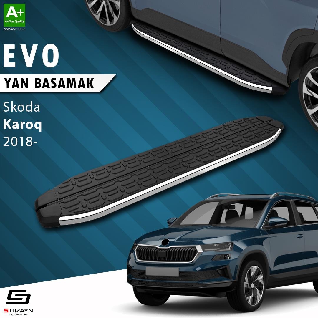 S-Dizayn Skoda Karoq Evo Krom Yan Basamak 173 Cm 2018 Üzeri A+ Kalite